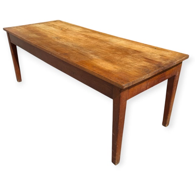 Antique French Farmhouse Table in Oak, 1900 For Sale - Image 11 of 18