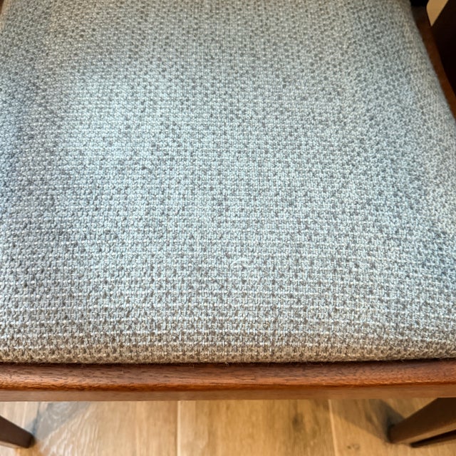 Pair Mid Century Walnut C140 “Playboy Chairs” by Jens Risom For Sale - Image 11 of 12