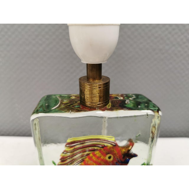 Murano Glass Aquarium Table Lamp by Alfredo Barbini for Cenedese Vetri, Italy, 1950s For Sale - Image 9 of 17