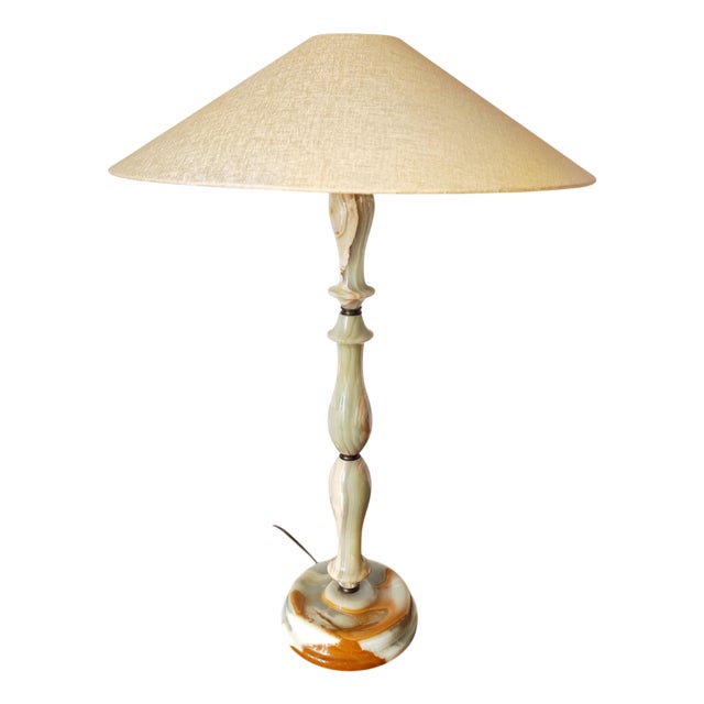 Vintage Table Lamp in Onyx, 1970 For Sale