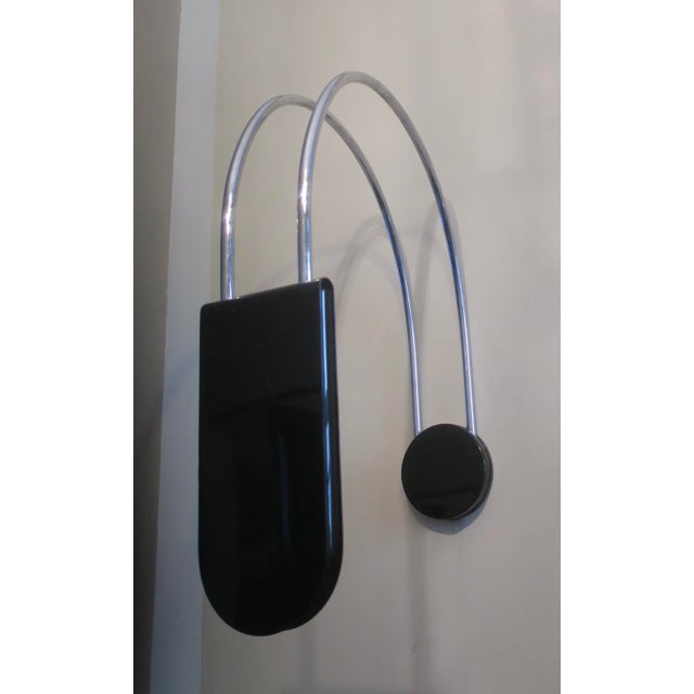 Black Mid-Century Modern Arc Wall Light by Bruno Gecchelin for Skipper and Pollux, 1970s For Sale - Image 8 of 17