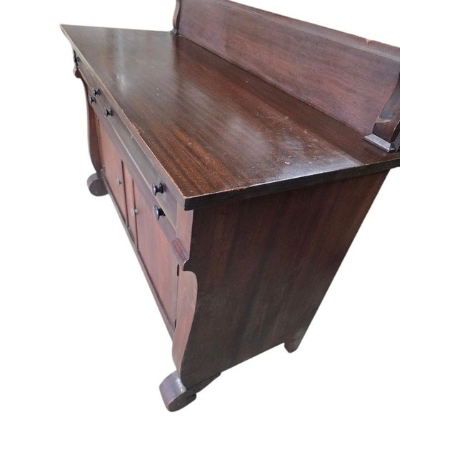 Vintage Solid Maple Early American Sideboard Buffet Server For Sale - Image 4 of 7