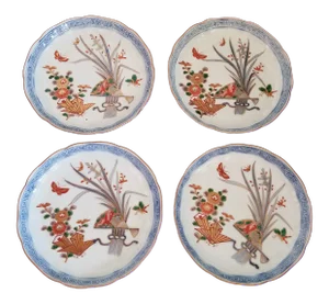 1920s Ceramic Imari Plates- Set of 4
