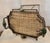 Vintage Wicker Tray Table on Stand Attributed to Maitland Smith For Sale - Image 12 of 13