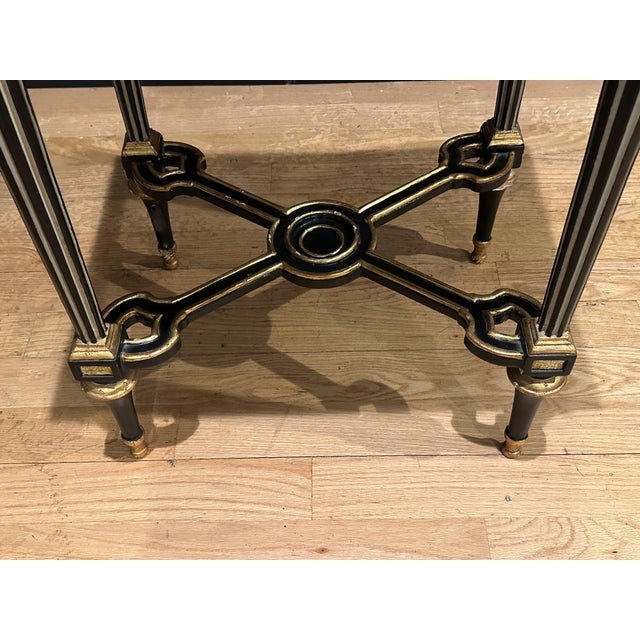 Wood Louis XVI Style Giltwood and Marble Side Table For Sale - Image 7 of 7