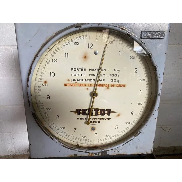 Vintage Industrial Metal Scale, 1950, Set of 2 For Sale - Image 6 of 10