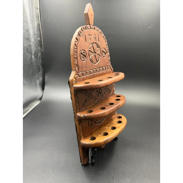 Dated 1741 Fruitwood Spoon Rack For Sale - Image 6 of 12