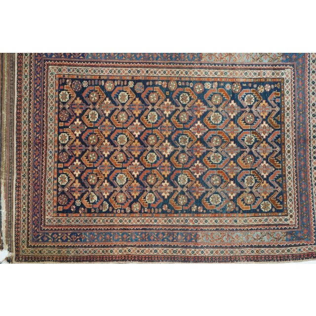 Antique Afshar Rug 4'1'' x 6'3'' For Sale - Image 4 of 10