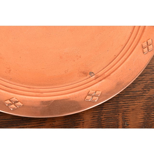 Copper Roycroft Style Swedish Arts & Crafts Copper and Brass Handled Tray For Sale - Image 8 of 13