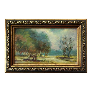 Framed Original Painting Plein Air Landscape Style by Valeriya Serova For Sale
