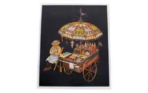 K Chin Frankfurters Vintage Lithograph