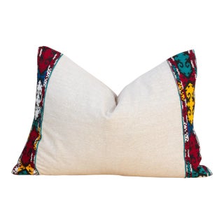 Vedie Linen Tribal Border Pillow For Sale