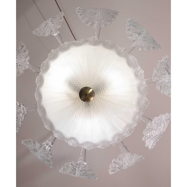 Art Decò, Barovier & Toso Chandelier, Murano Glass, 1950s For Sale - Image 6 of 12