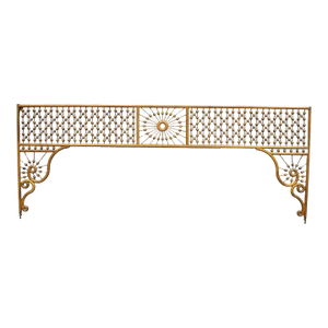 Antique Victorian Oak Stick & Ball 84" Fretwork Archway Architectural Salvage