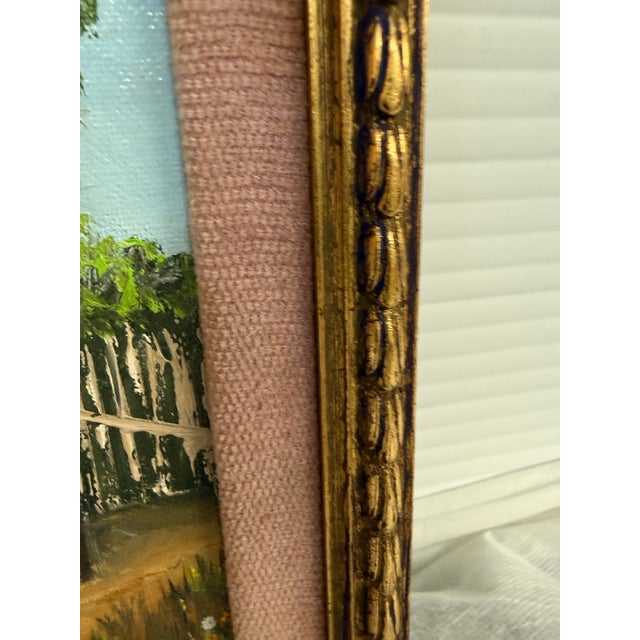 Late 20th Century Dorothy Dunnigan Front Porch Painting, Framed For Sale - Image 5 of 12