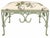French Country Vintage Iron Foot Stool With Colefax and Fowler “Bowood” Cotton Chintz Upholstered Cushion For Sale - Image 3 of 17