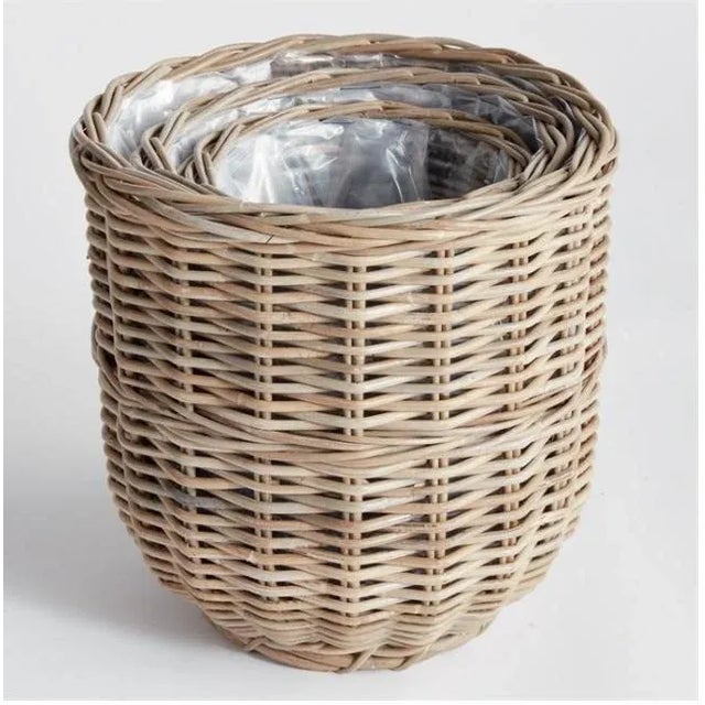 Kenneth Ludwig Chicago Arlette Rattan Basket Set - Set of 3 For Sale - Image 4 of 5
