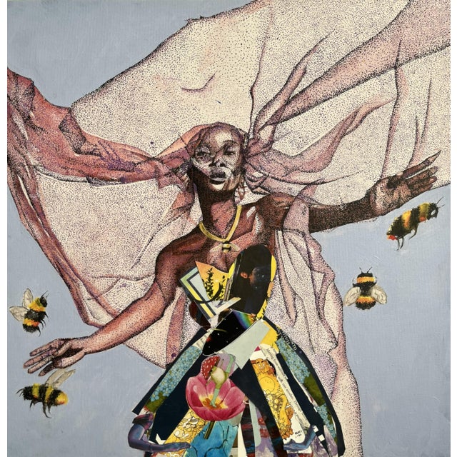 In Veiled Bloom, by Victory Anthony Nted (2026), Gouache and Acrylic For Sale