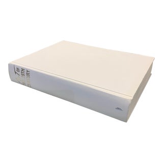 1980’s White Linen Coffee Table Book For Sale