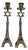 Mid Century Mod Judaica Chrome Eiffel Tower Star of David Candle Holders France, c. 20th century For Sale