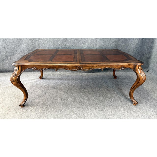 7 Piece Bernhardt Walnut Finish Dining Set For Sale - Image 12 of 17