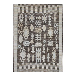 Oriental Hand Knotted Rug Turkish Oushak 7'11" x 10' For Sale