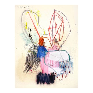 Contemporary Abstract Mixed Media on Canvas "Untitled 132_25" by Ludovic Dervillez For Sale