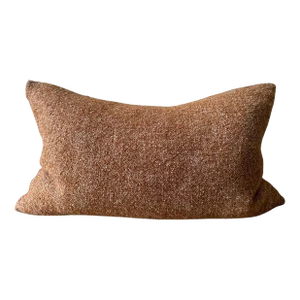Custom Made Linen and Wool Blend Pillow With Down Feather Insert