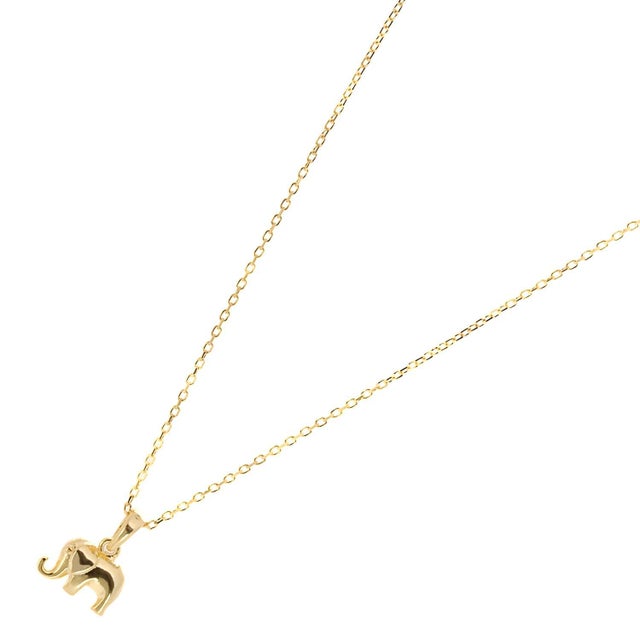 Early 21st Century Abundance Elephant Pendant Gold Chain Necklace For Sale - Image 5 of 7