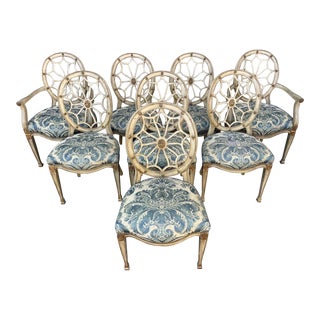 Vintage Regency Spider Back Dining Chairs For Sale