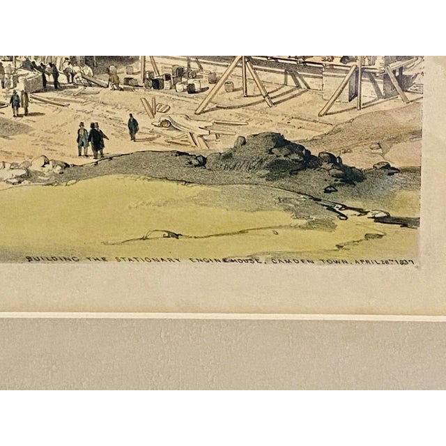 Mid 19th Century John Cooke Bourne, The Stationary Engine House, Camden Town, London, 1839, Hand-Coloured Lithograph For Sale - Image 5 of 15