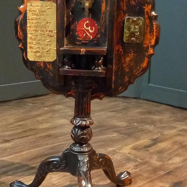 Wood Antique Georgian Mahogany Tilt-Top Side Table, 1904 For Sale - Image 7 of 17