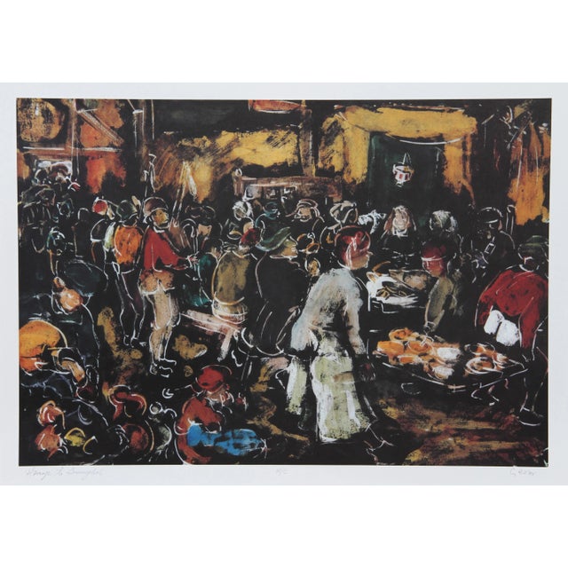Impressionist Bogdan Grom, Homage to Brueghel, Lithograph For Sale - Image 3 of 3
