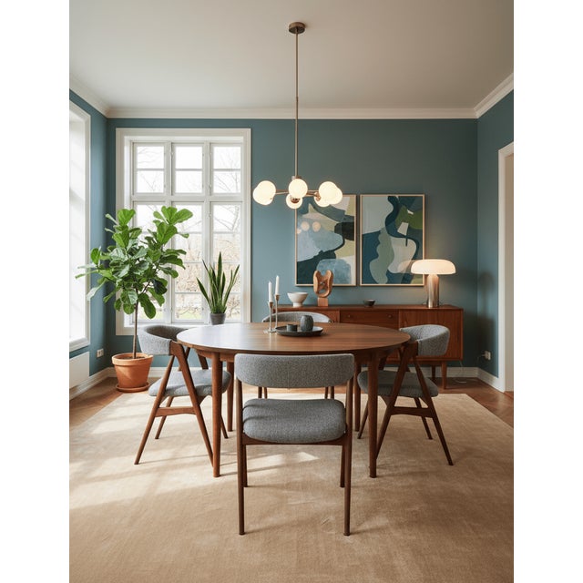 Black Teak Armchair in Hallingdal 65 Upholstery by Thomas Harlev for Farstrup Møbler, Denmark, 1960s, Set of 2 For Sale - Image 8 of 18