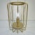 Contemporary Minimalist Italian Futurist Gold Brass Metal Open Table Lamp For Sale - Image 9 of 13
