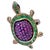 BOCHIC "Orient" Green Emerald & Pinksapphire Cocktail Ring, 22k Gold & Silver, Size 7 For Sale - Image 15 of 18