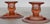 1930’s Paden City Blush Pink Candle Holders - A Pair For Sale - Image 4 of 12