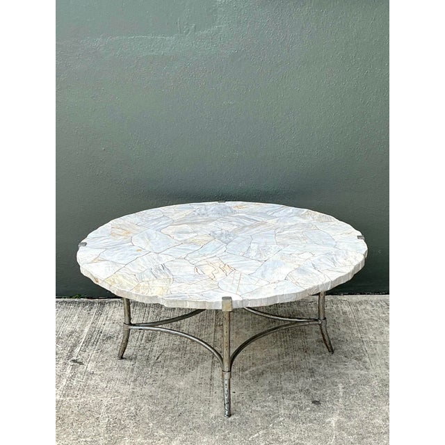 Vintage Faux Stone Coffee Table For Sale - Image 10 of 12