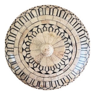 Maitland-Smith Bone & Horn Trinket Box - Tesselated Dome 9.5” For Sale