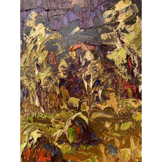 Yellow Oil Painting After Haymaking Oleksiy Ivanyuk For Sale - Image 8 of 12