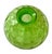 Vintage Empoli Green Glass Inverted Thumbprint Vase. Heavy Glass Vase measuring 9 1/4 inches wide at the bottom of the...