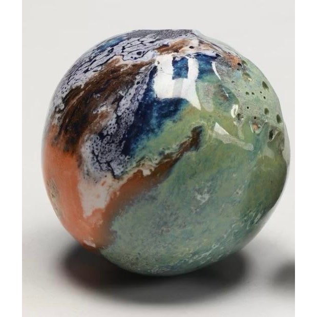 Modernist Mid-Century Sculpture of Experimental Glazed Pottery Moon Balls - Set of 5 For Sale - Image 9 of 16