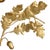 Gold Leaf Finished Oak Branch On A Green Mount With An Ivory Paper Shade With Gold Soutache Clean with a dry cloth