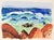 Modernist 20th Century Rocky Plein Air California Landscape A vibrant watercolor seascape by California artist Lucile...