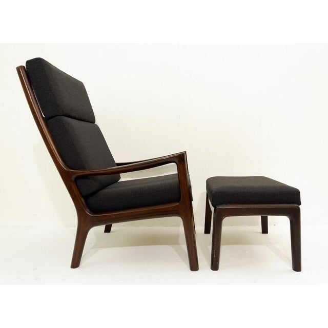 Ole Wanscher Set of Senator Hijack Lounge Chair and Ottoman by Ole Wanscher for Cado, 1960s For Sale - Image 4 of 8