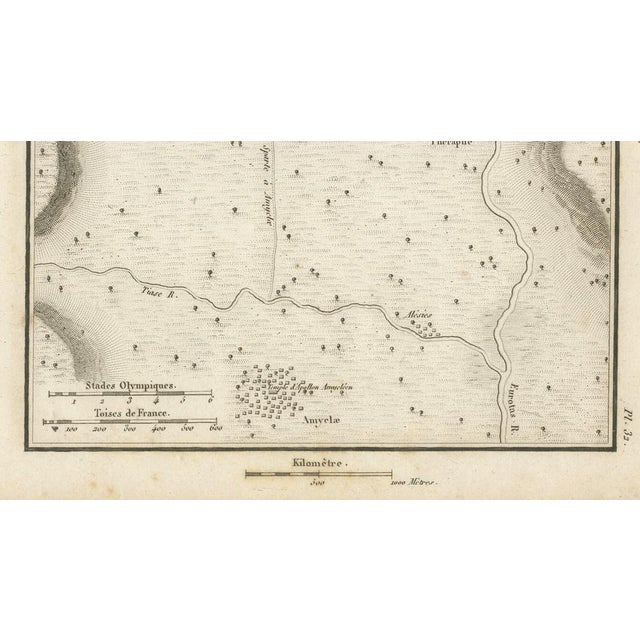 Beige Antique Map of Ancient Sparta and Its Surroundings from Tardieu, 1825 For Sale - Image 8 of 11