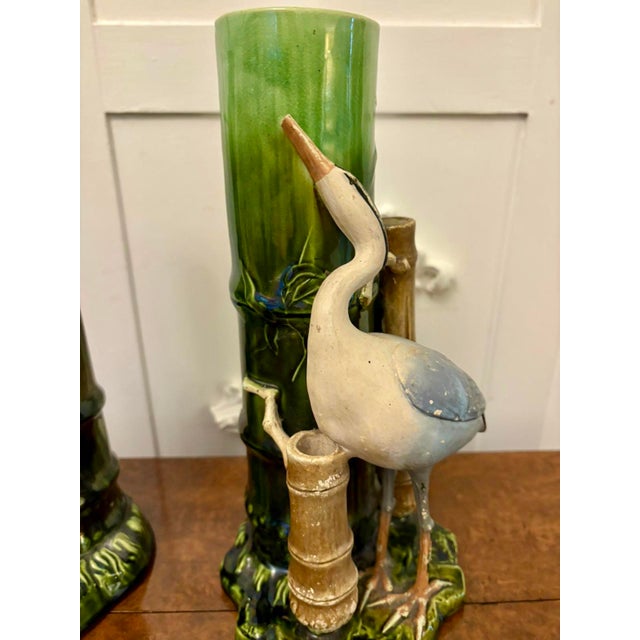 Brown Victorian Bretby Vases, 1880s, Set of 2 For Sale - Image 8 of 12