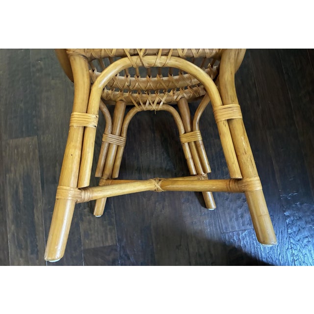 Pair of Vintage Albini Style Italian Bent Bamboo Rattan Chairs For Sale - Image 16 of 18