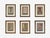 Antique Renaissance, Six Framed Antique Ornament Prints, 20th C. A collection of six framed and matted vintage prints...