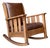1910s Mission Oak Stickley Brothers Rocking Chair W/ Leather Upholstery For Sale